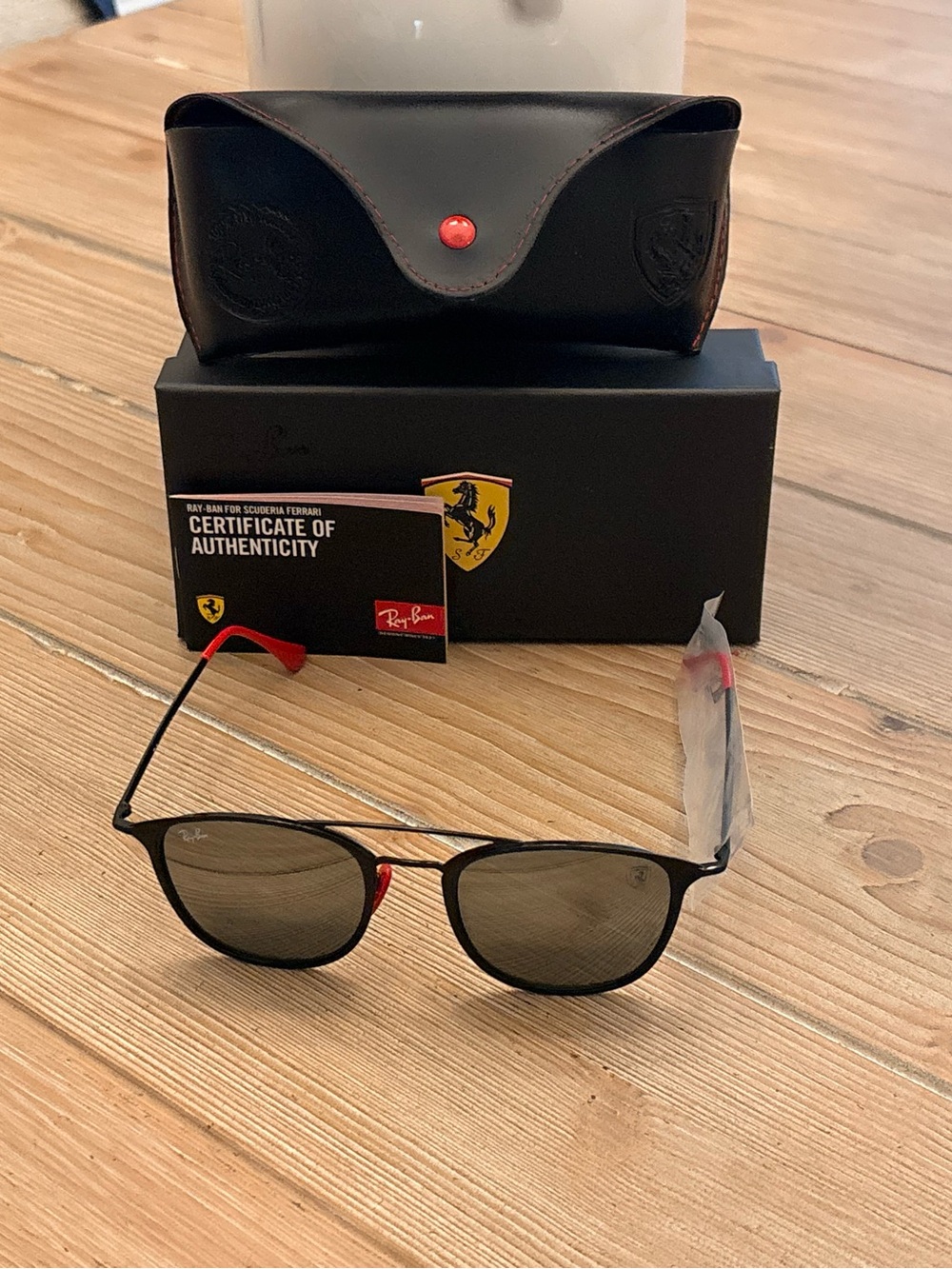 Ray-Ban x Scuderia Ferrari RB3601M F022/30 Sunglasses – BRAND NEW FULL SET